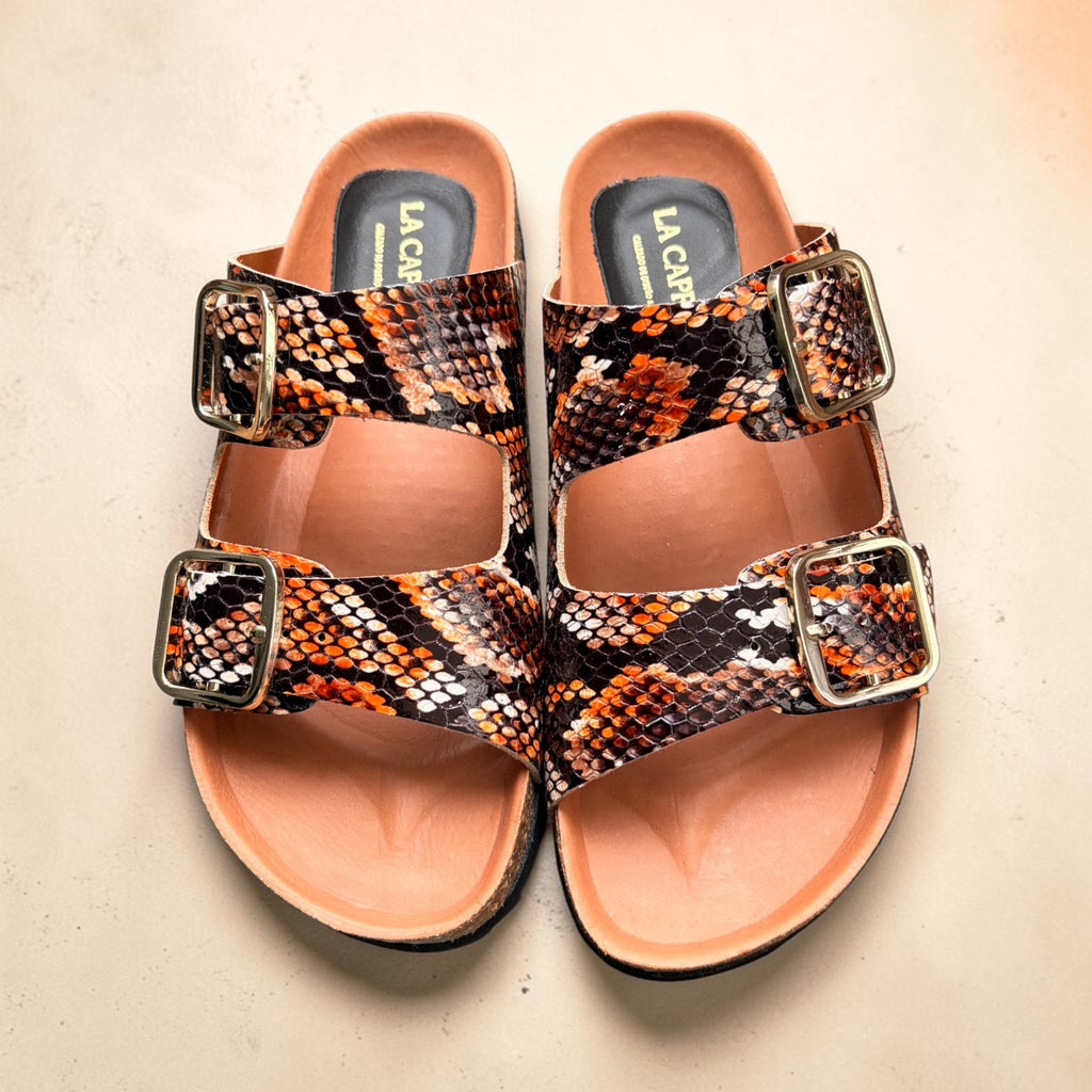 Mule Ibiza Piton | Naranja