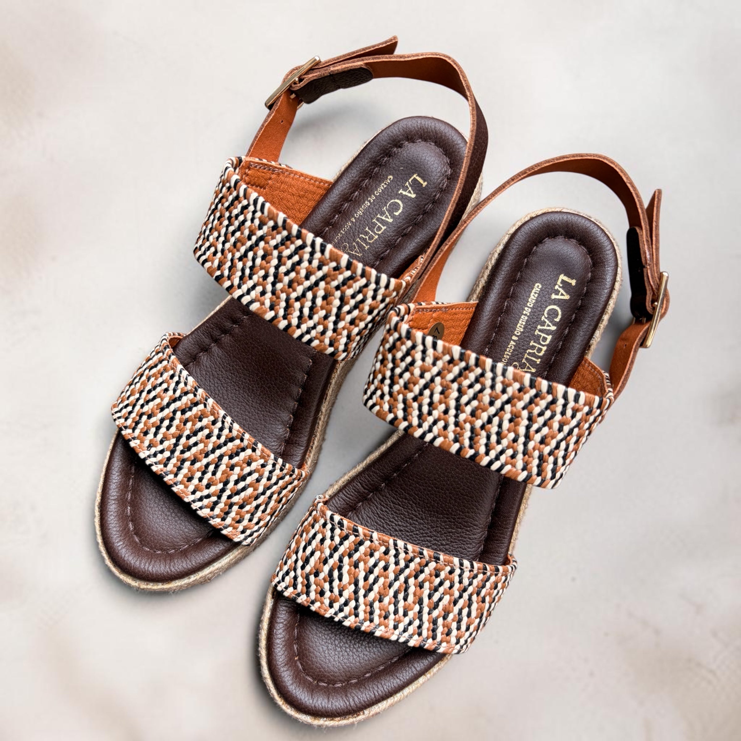 Sandalia Menorca | Natural-marrón-negro